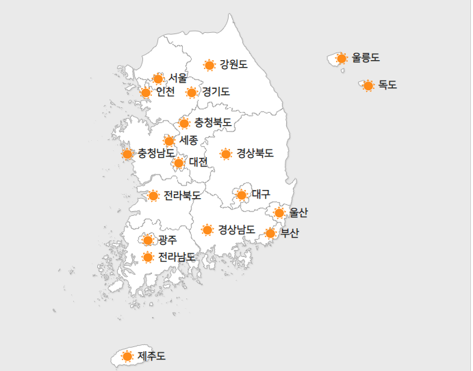 한국 지도