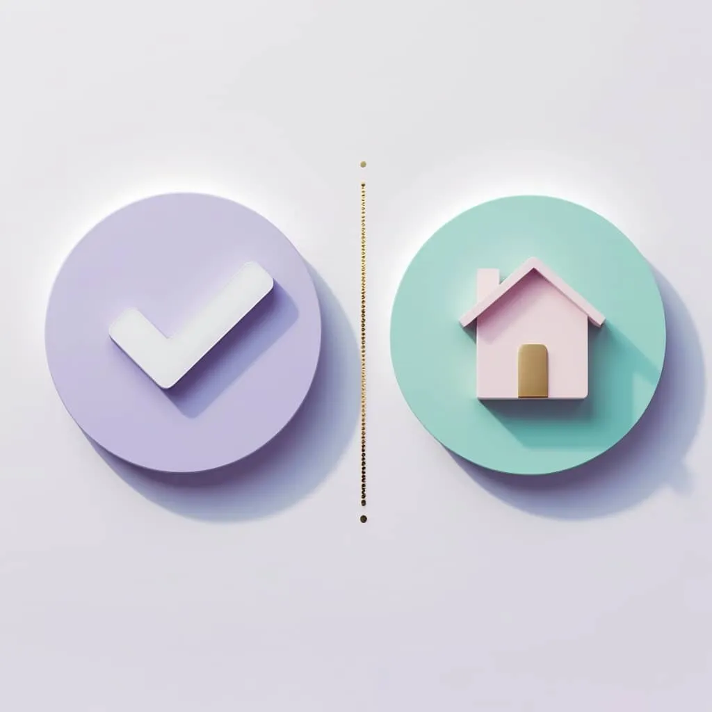 부모 자식간 차용증: 집자금 마련을 위한 차용증을 체크 표식과 함께 상징적으로 나타낸 이미지.