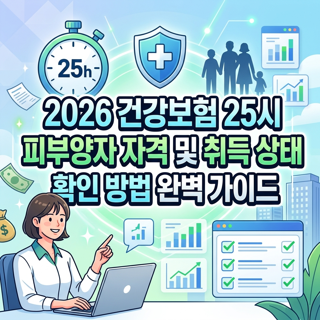 건강보험25시 피부양자 자격 조회·취득 가능 여부 확인법 2026