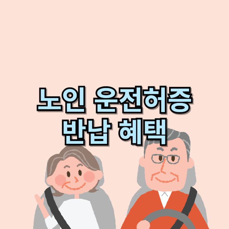 노인운전면허증반납 혜택