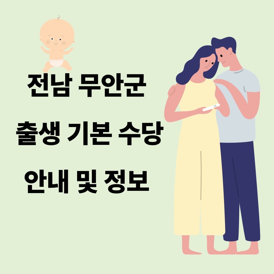 전남 무안군 출생 기본수당: 신청부터 혜택까지 완벽 가이드!