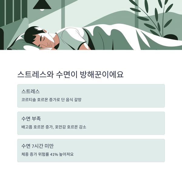 스트레스와 수면 부족이 방해꾼이다