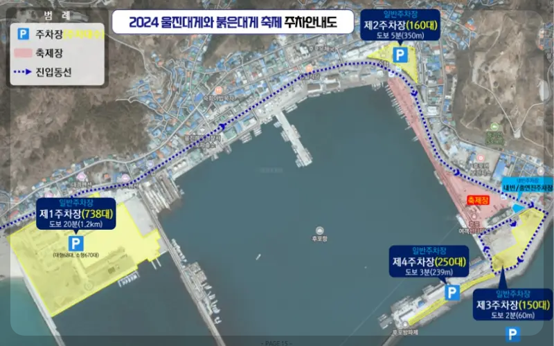 울진대게축제 주차장