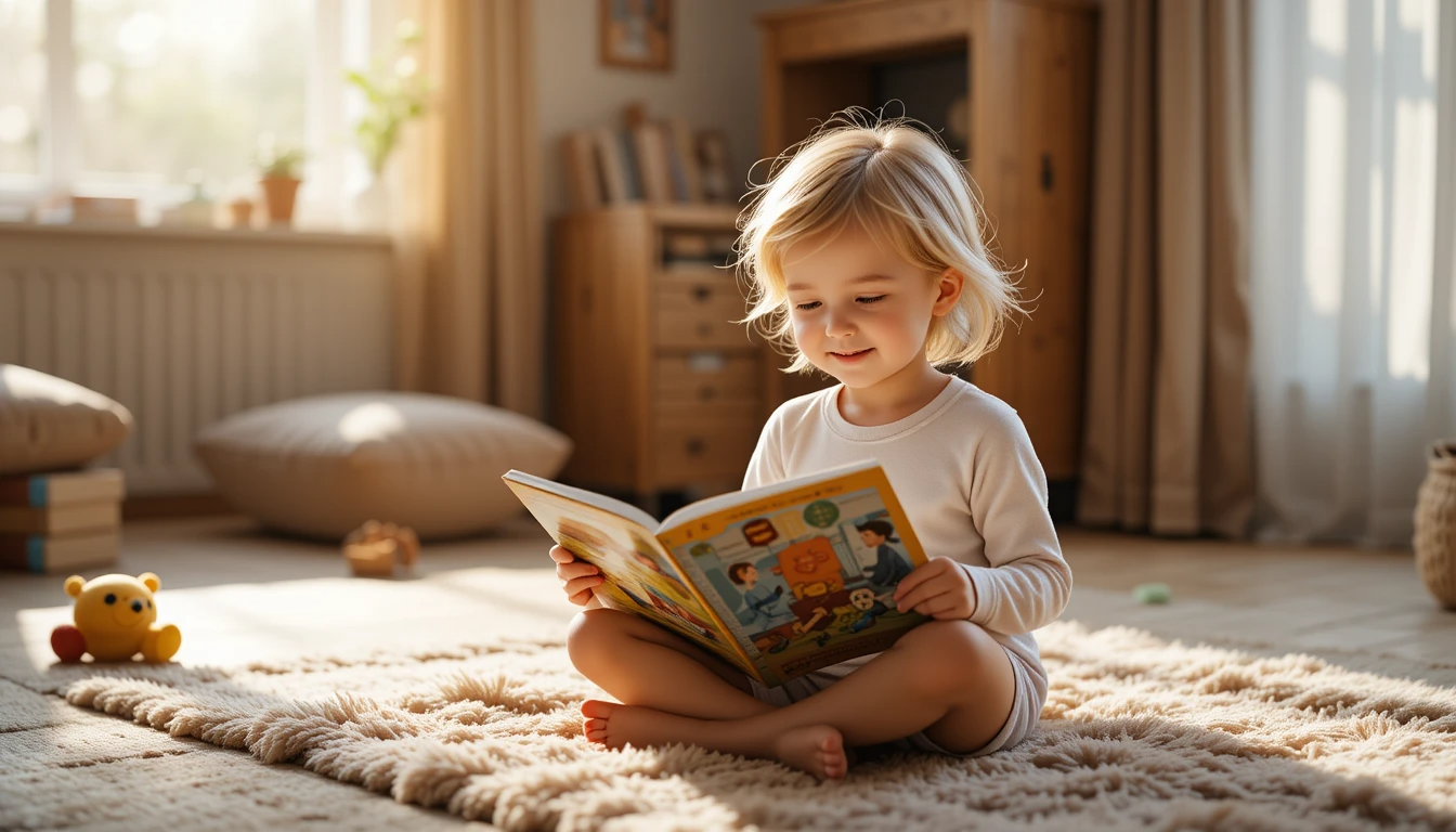 아이가 책을 읽는 모습
