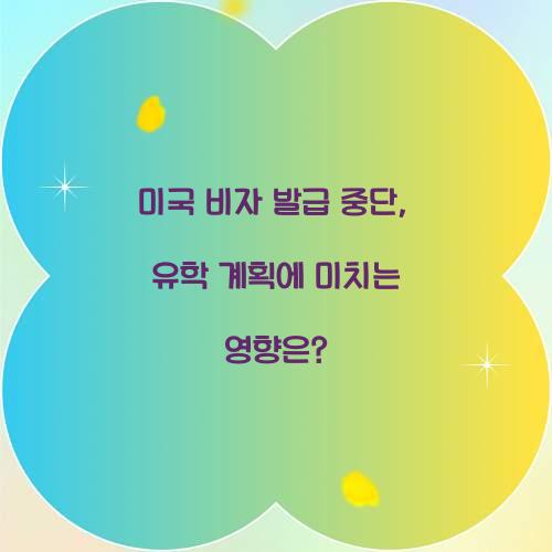 미국 비자 발급 중단