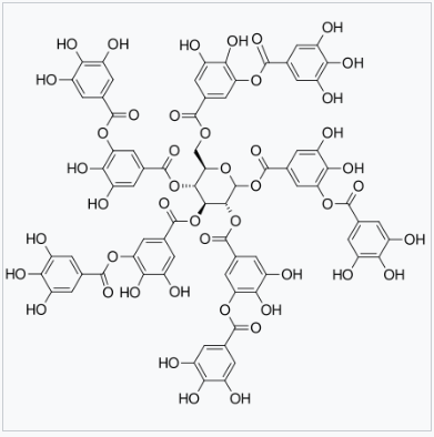 식물에서 발견되는 폴리페놀 분자 구조