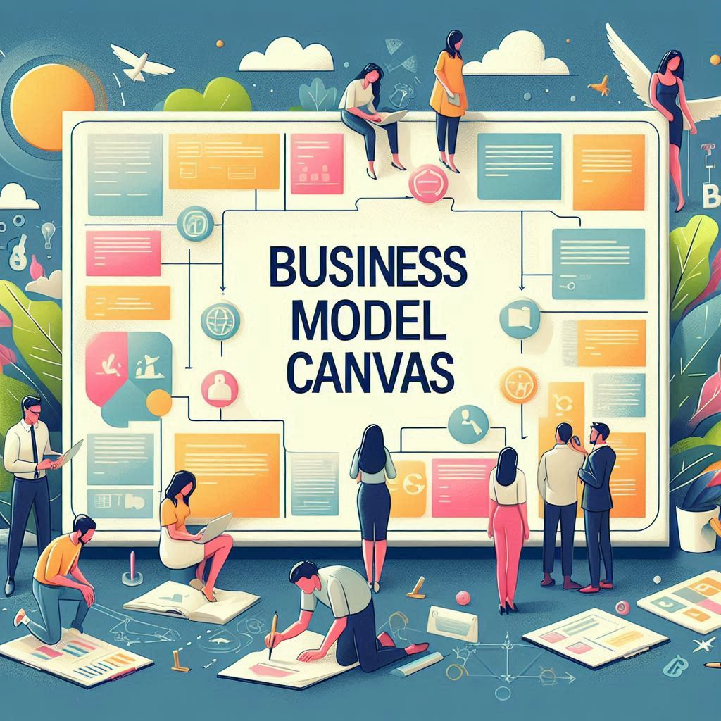 비지니스 모델 캔버스(BMC) 를 활용하는 모습