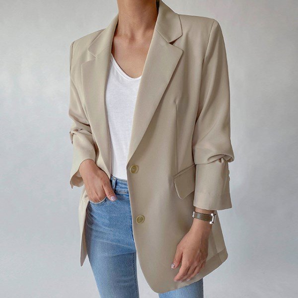 리틀마켓 자체제작 테일러드 홑겹 투버튼 싱글 자켓 JD36B1