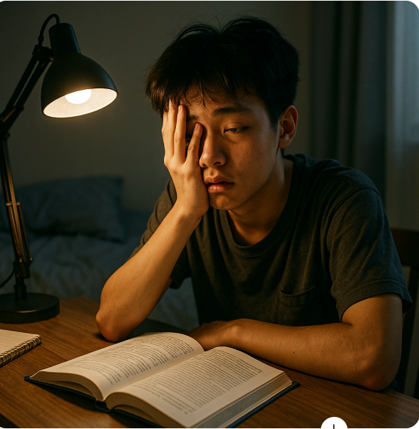 수면 부족을 겪는 청소년 사진