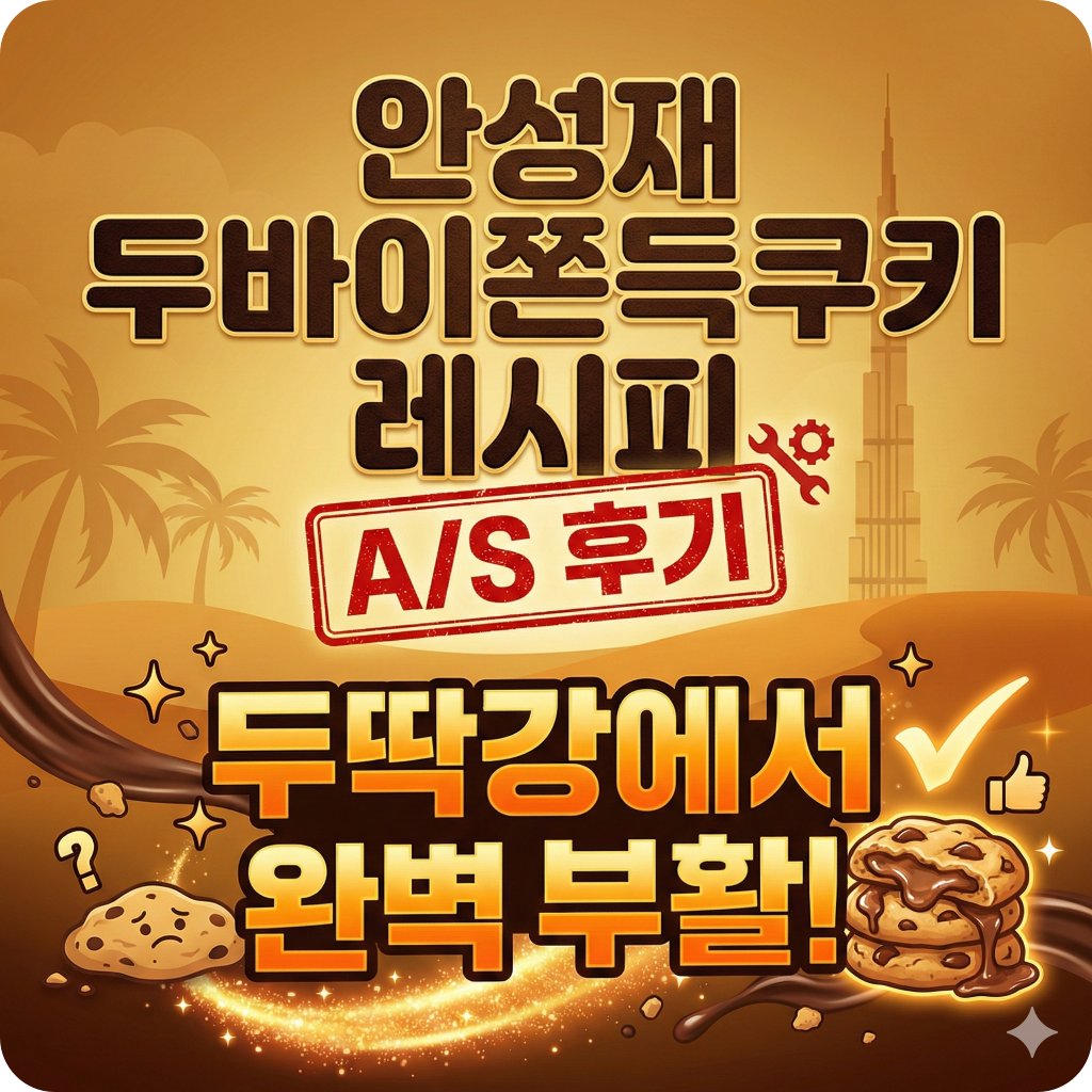 안성재 두바이쫀득쿠키 레시피