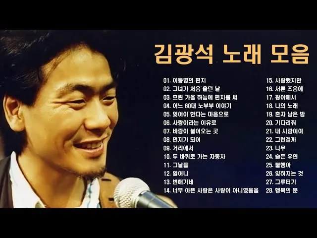김광석 노래모음 라이브 콘서트 전곡 리스트 포함 완벽 추모_3