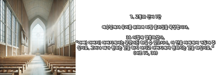 천주교 묵주기도 고통의 신비 5단