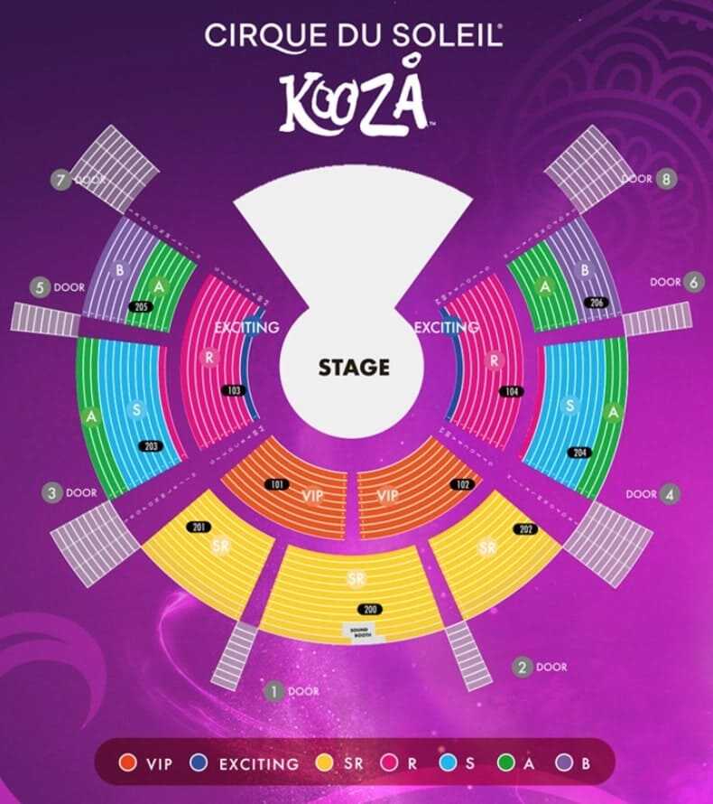 태양의 서커스 쿠자 2025 부산 공연 좌석배치도