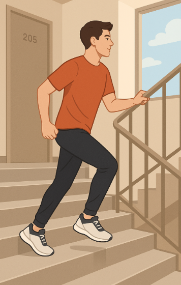 계단오르는 사진