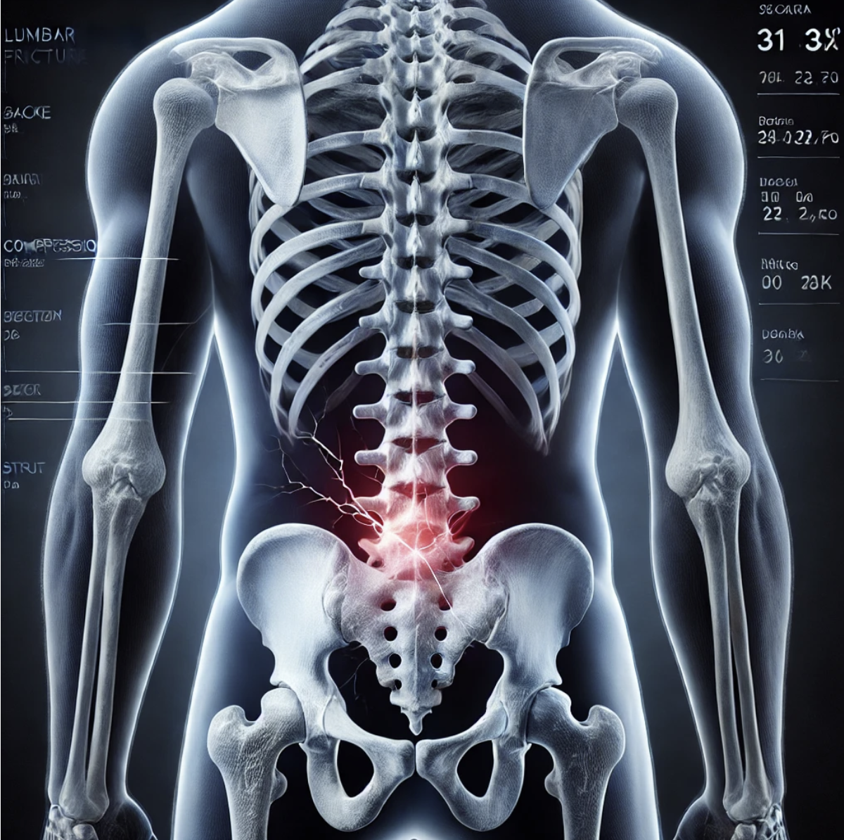 허리골절 엑스레이