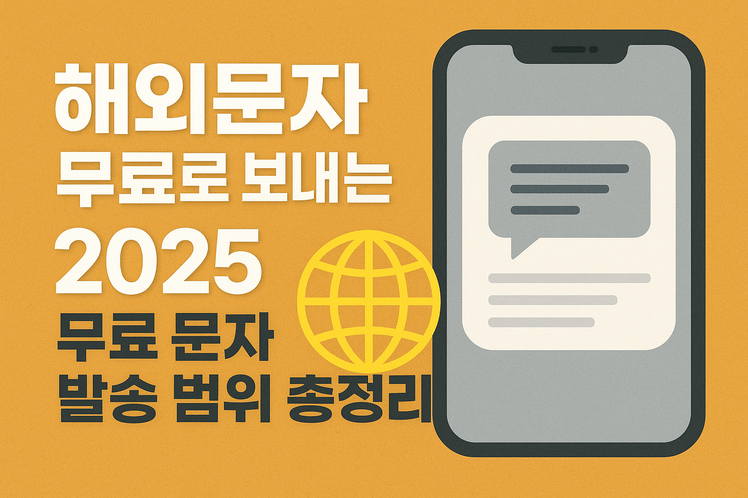 해외문자·국제문자도 무료로? 2025 무료 문자 발송 범위 총정리