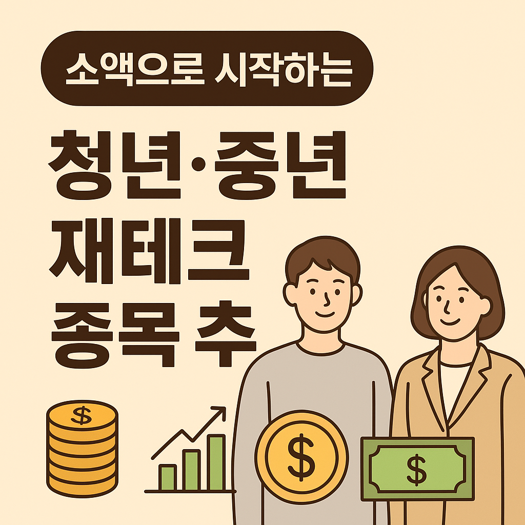 소액으로 시작하는 청년·중년 재테크 종목 추천