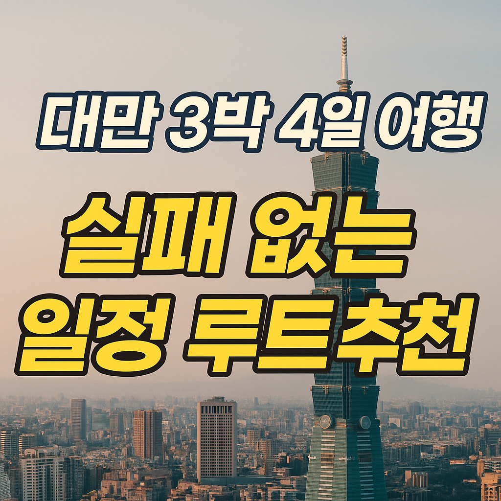 대만 3박4일 여행 추천