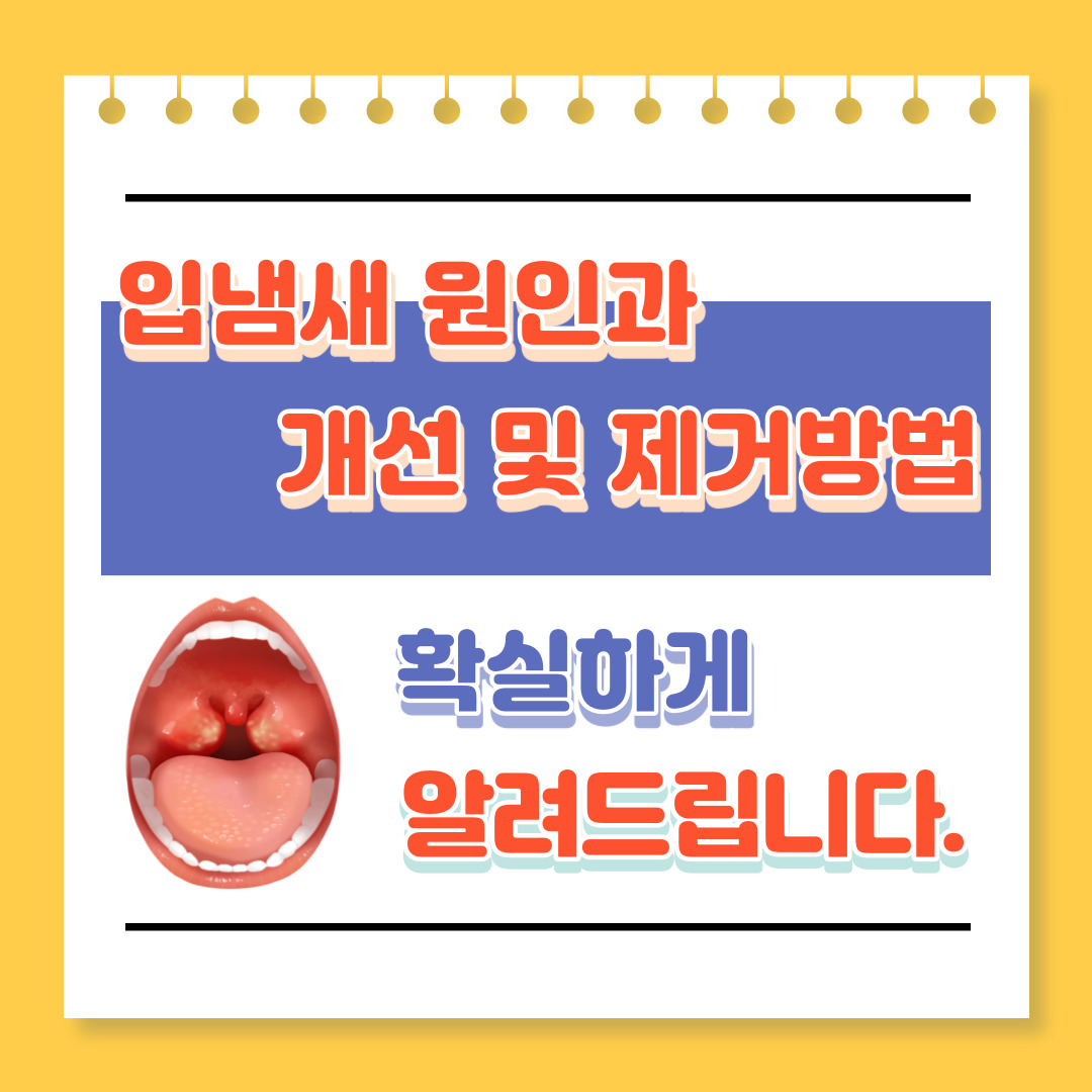 입냄새 원인과 개선 및 제거방법 확실하게 알려드리겠습니다.