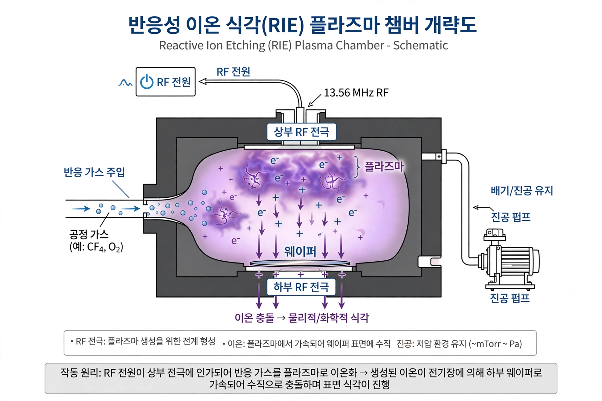 RIE 챔버 모식도