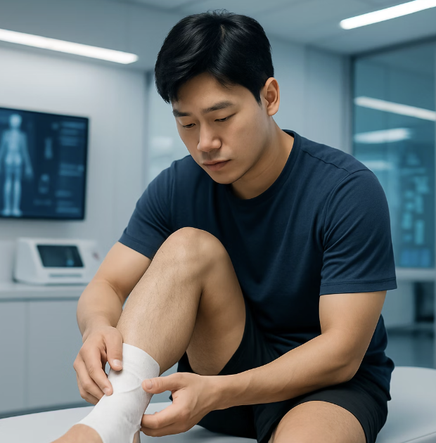 발목테이핑 붙이는 방향, 근육 따라 붙여야 효과 200% 상승한다