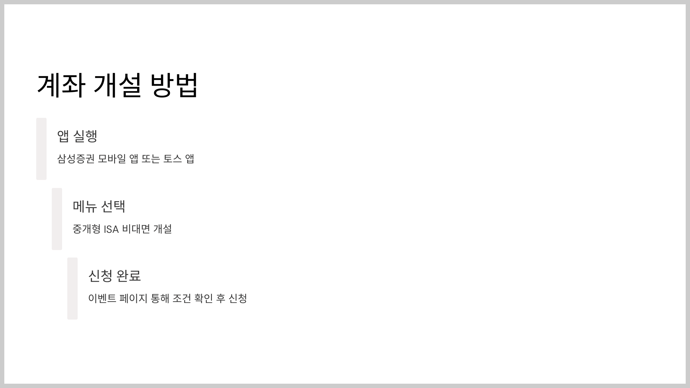 계좌 개설 방법