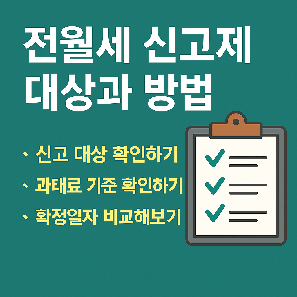 전월세 신고제 대상과 방법