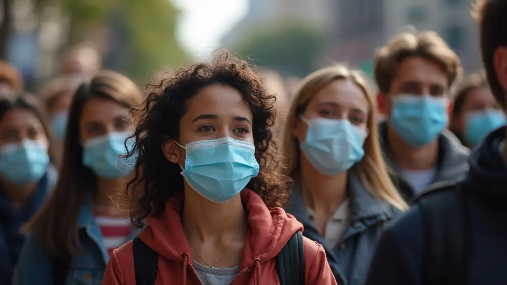 마스크쓴 사람들