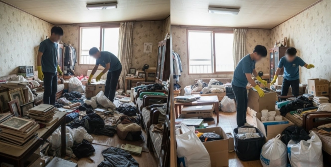 서산 고독사청소중