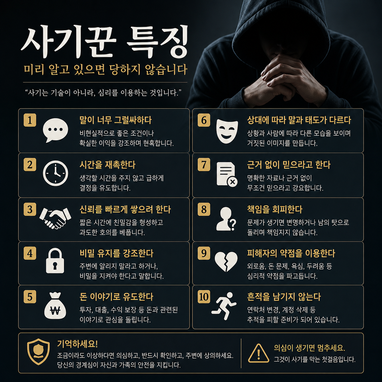 사기꾼 특징 이미지