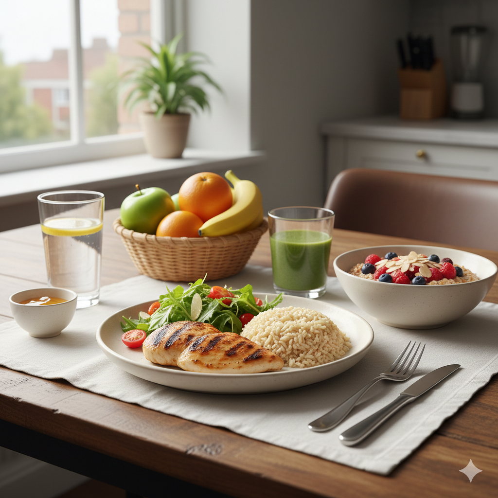 건강한 식단의 모습