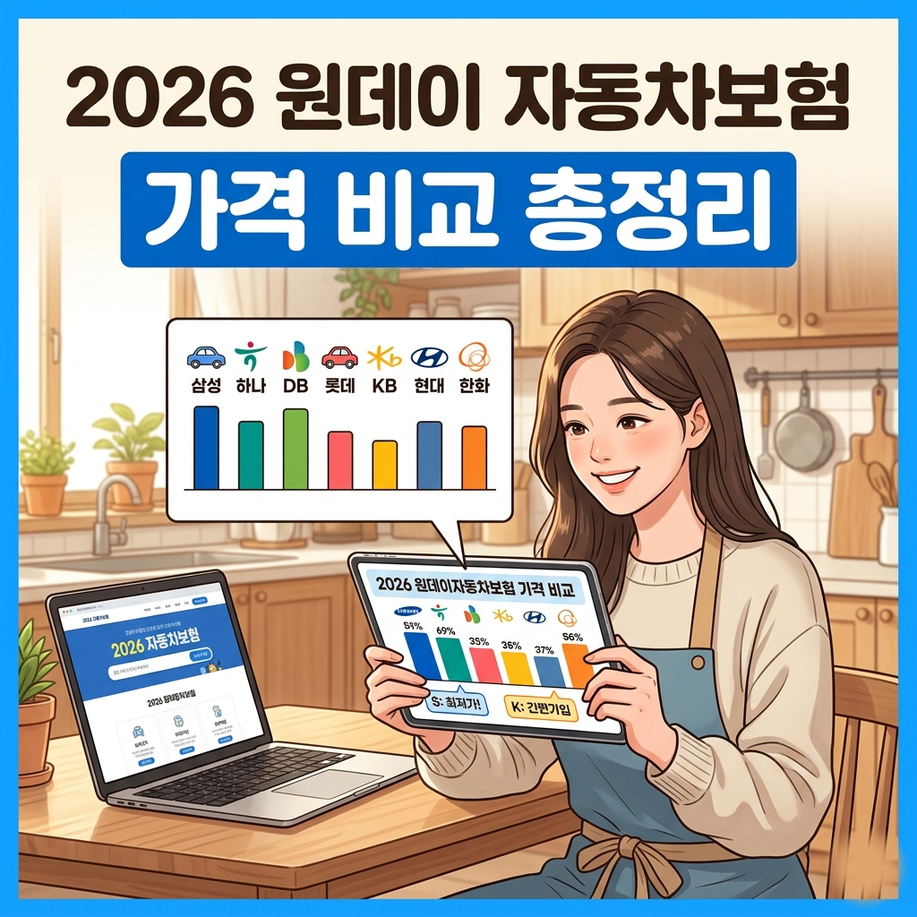 2026 원데이자동차보험 가격 비교 (삼성·하나·DB·롯데·KB·현대·한화)