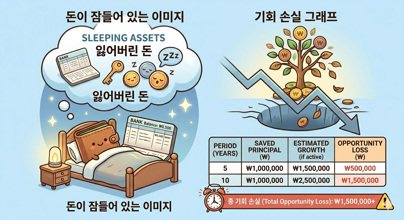 돈이 잠들어 있는 이미지