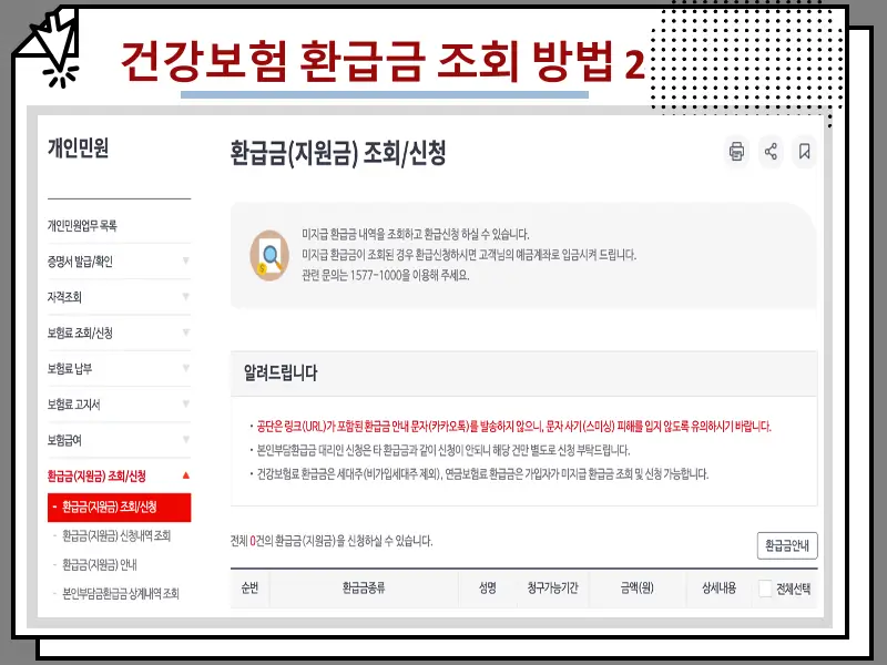 신청 방법 및 주의사항