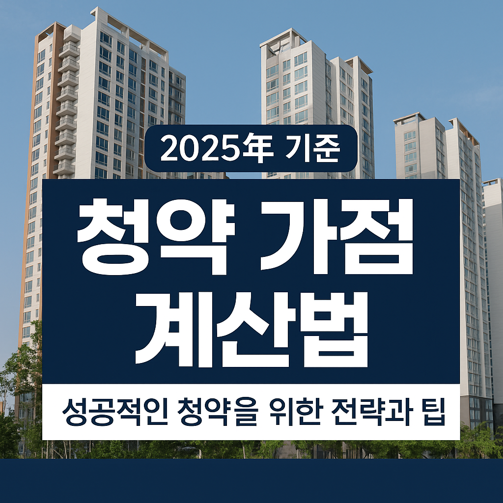 2025년 기준 아파트 청약 가점 계산법 총정리: 성공적인 청약을 위한 전략과 팁