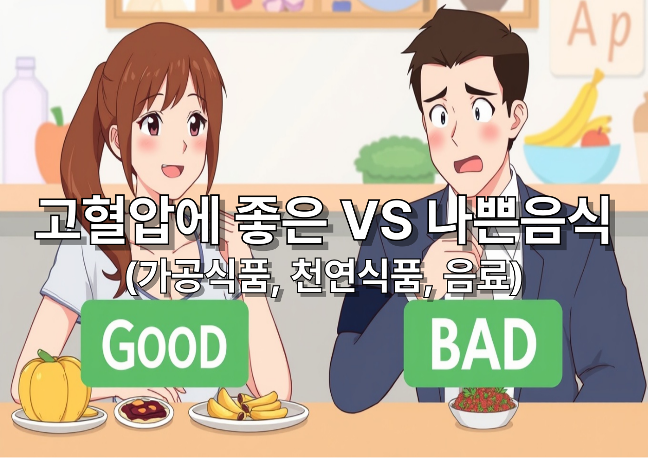 고혈압에 좋은음식 VS 나쁜음식 이미지
