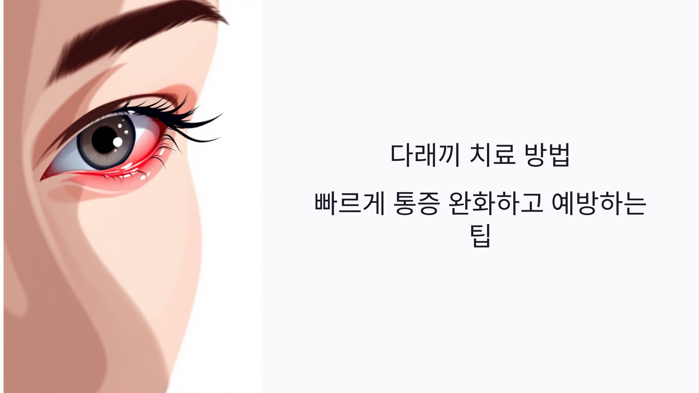 다래끼 치료 방법: 빠르게 통증 완화하고 예방하는 팁