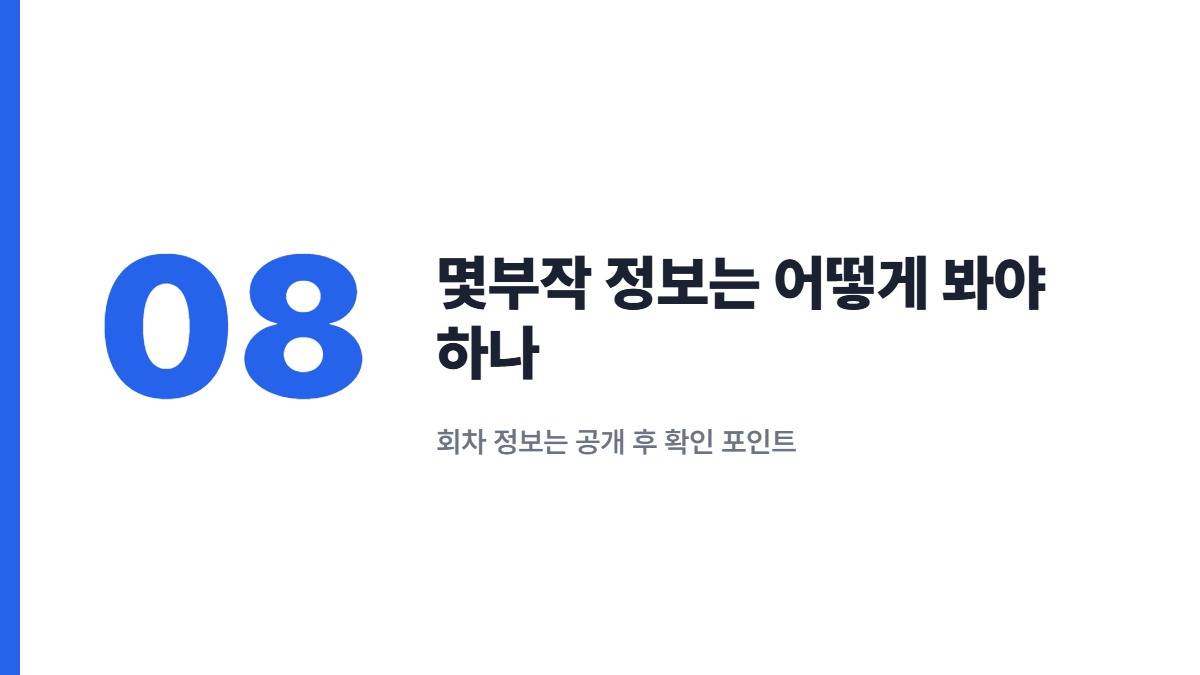 몇부작 정보는 어떻게 봐야 하나 — 회차 정보는 공개 후 확인 포인트