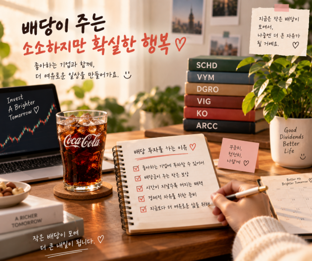 미국 배당주와 배당 ETF 종류 총정리 1탄｜SCHD&middot;VYM&middot;DGRO&middot;VIG&middot;코카콜라&middot;ARCC