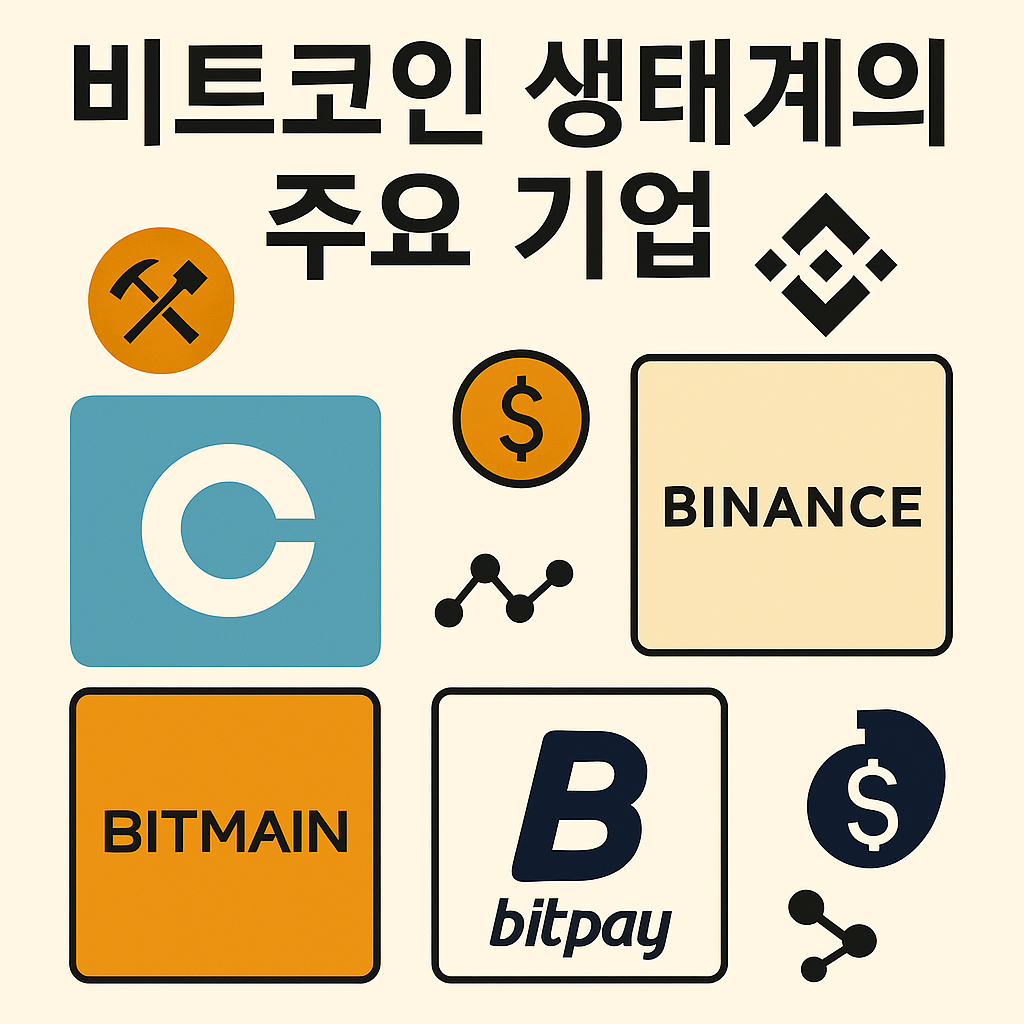 비트코인 생태계의 주요 기업