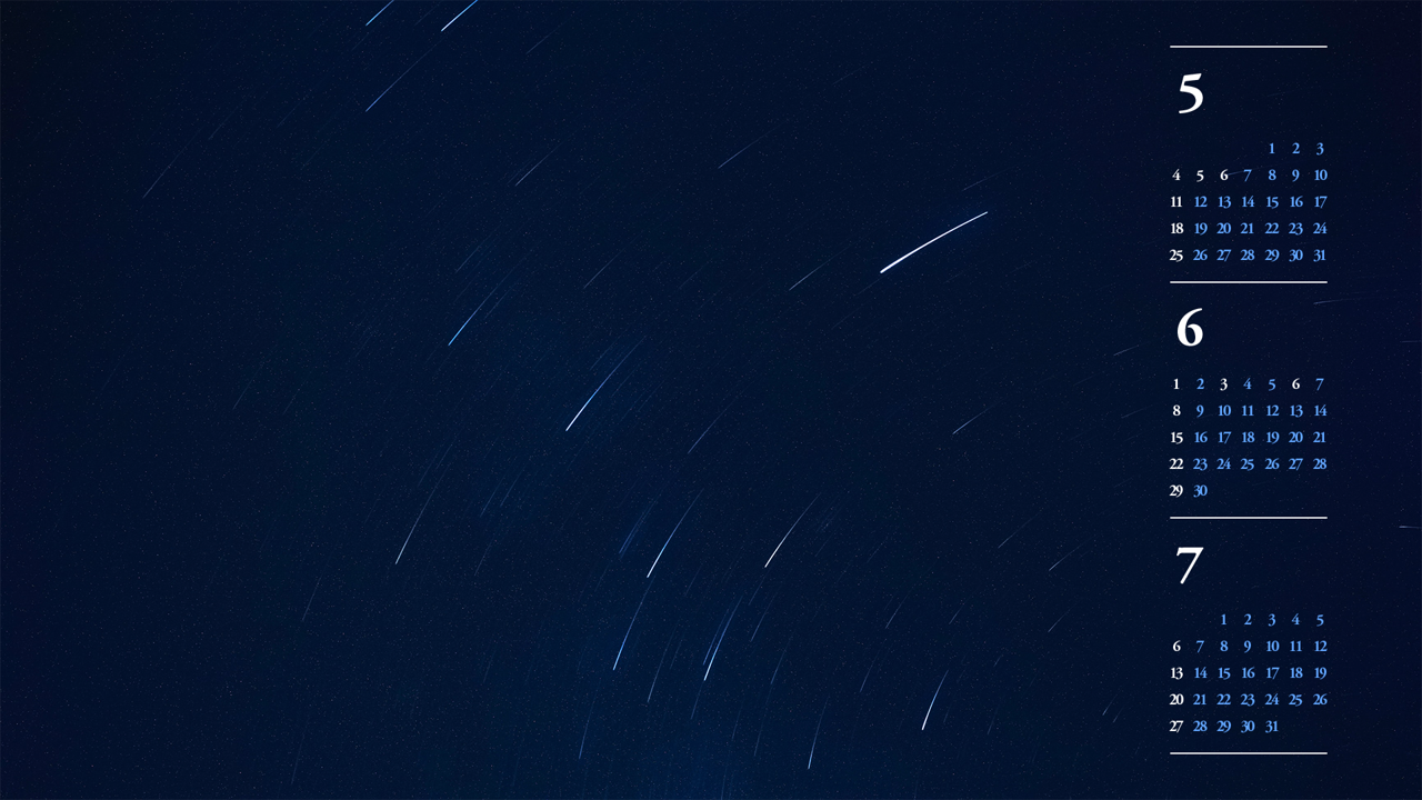 06 별의 움직임 B - 2025년6월 노트북배경화면