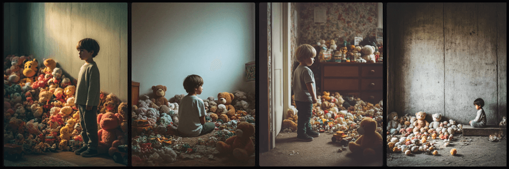 주변 환경 감정 연결 프롬프트 예시_Midjourney