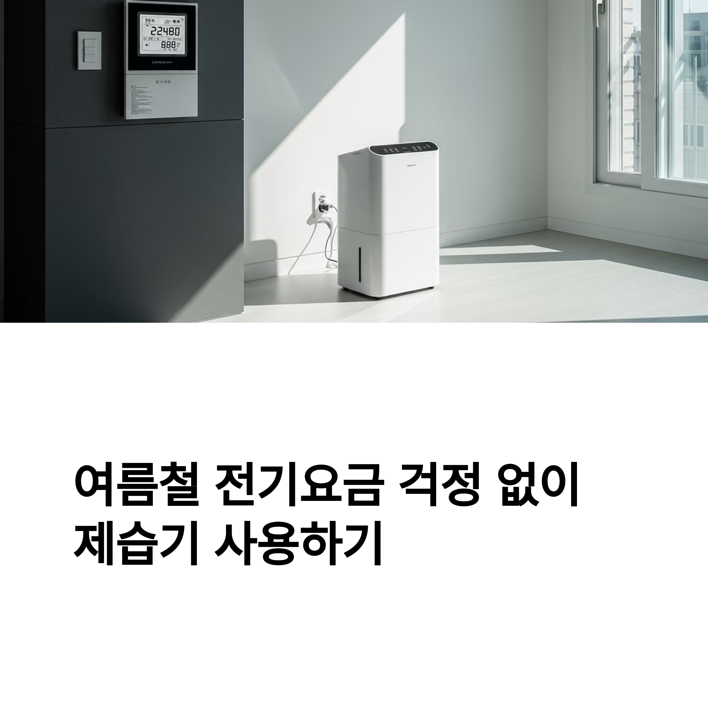 여름철 전기요금 걱정 없이 제습기 사용하기