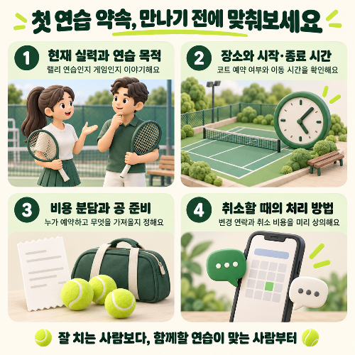 혼자 테니스 레슨을 시작했는데, 랠리도 서툰 나와 누가 연습해 줄까?