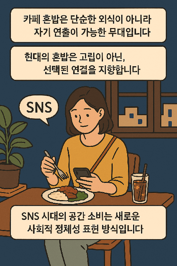 왜 요즘 혼밥족은 카페를 택할까? SNS 세대가 만든 ‘공간소비’의 사회학