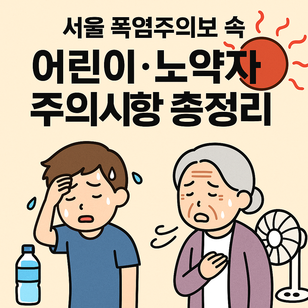 서울 폭염주의보 속 어린이&middot;노약자 주의사항 총정리