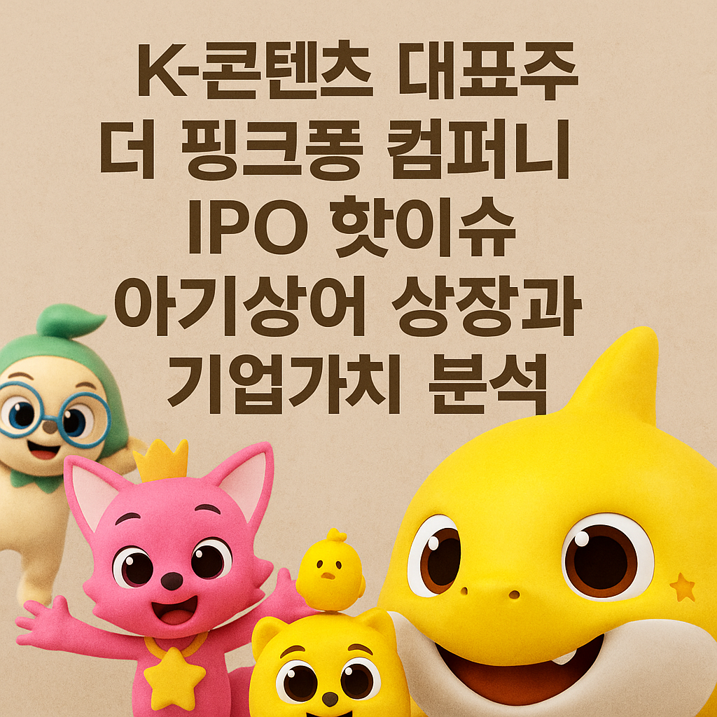 K-콘텐츠 대표주 더 핑크퐁 컴퍼니|IPO 핫이슈 아기상어의 상장과 기업가치 분석