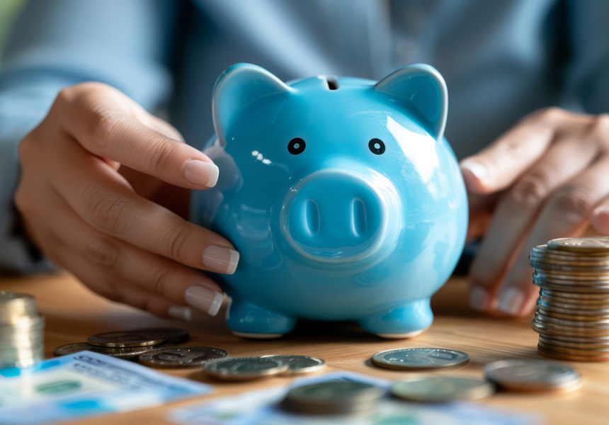 추석 보너스를 적금에 넣어 안정적인 자산을 늘리는 모습