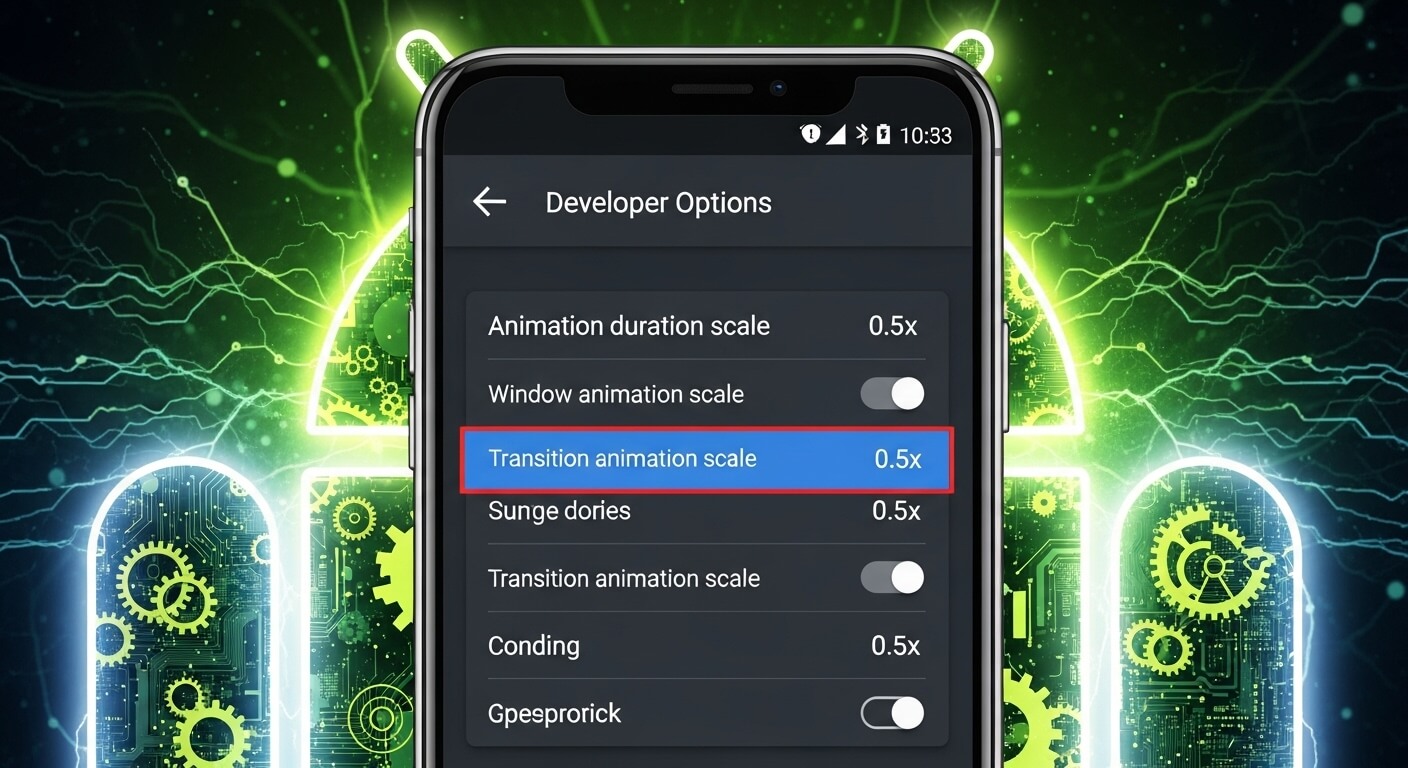 안드로이드 개발자 옵션에서 애니메이션 배율을 조정하는 화면