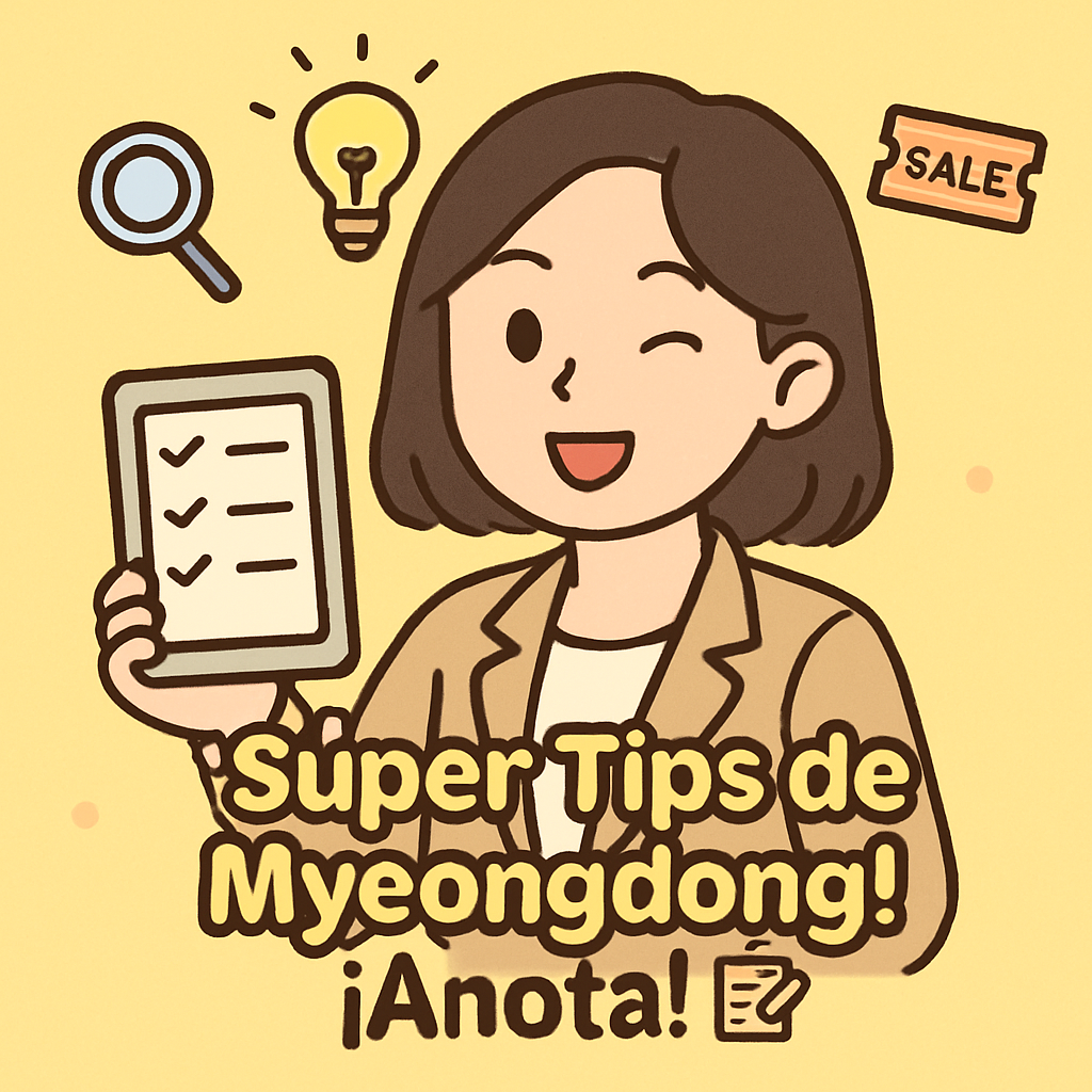 &iexcl;S&uacute;per Tips de Myeongdong! &iexcl;Anota! 📝